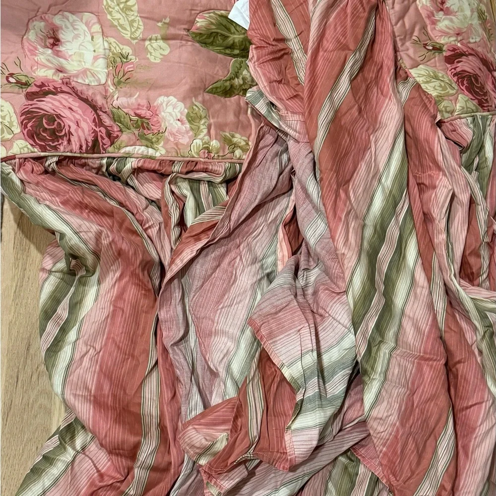 RARE / VTG Shabby Cottage Chic Chris Madden / Full Size /  Bedspread Ruffled